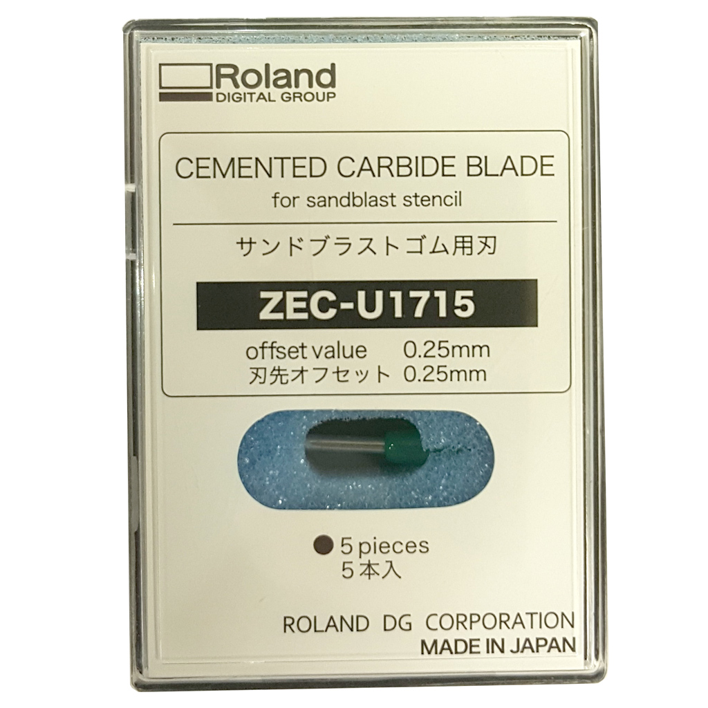 Roland Cemented Carbide Blade ZEC-U1715 for sandblast stencil (Pack of 5)