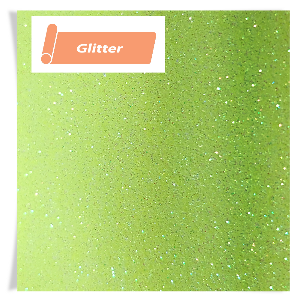 A4 Sheet Siser Glitter Neon Yellow