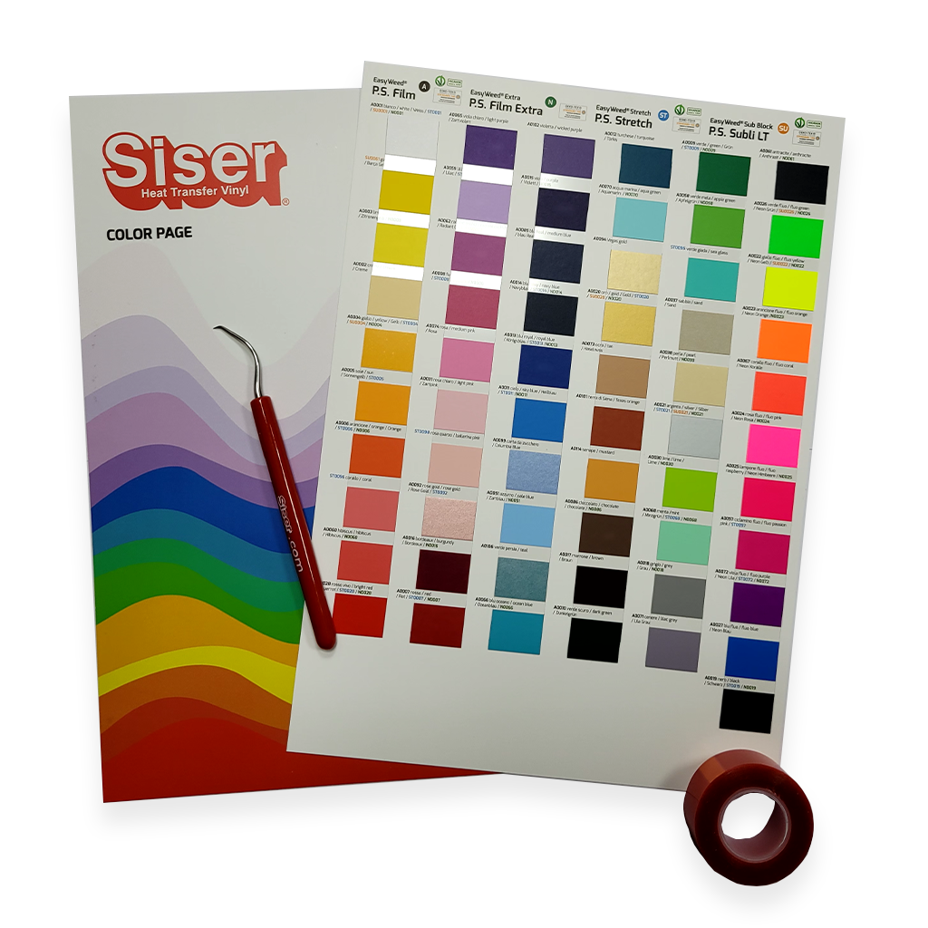 Siser PS/Extra/Stretch/Subli Colour Guide