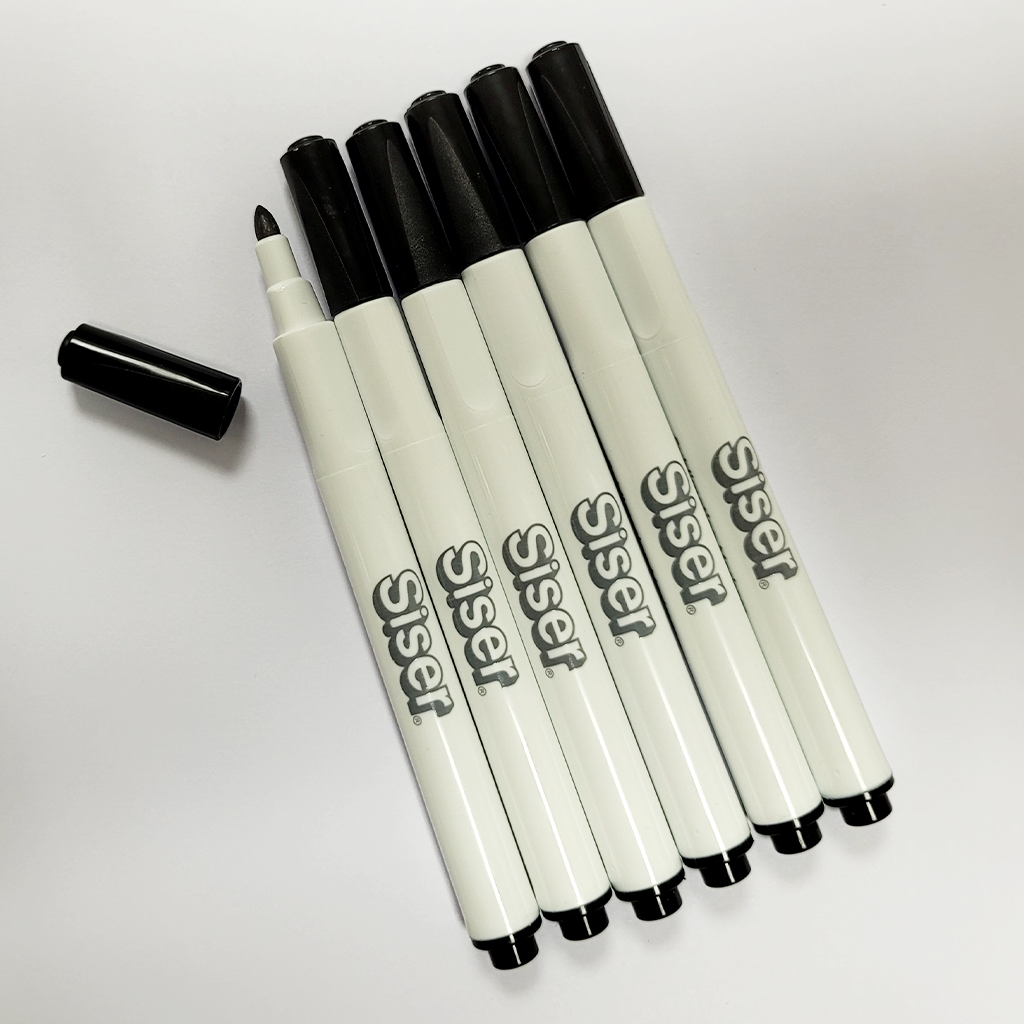 SISER® Sublimation Markers Black Pack of 6