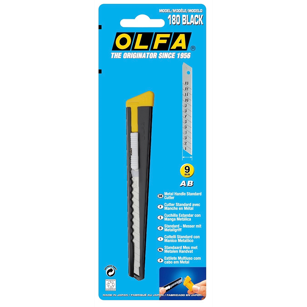 Olfa® 180BLK METAL SD 9mm Precision Auto-Lock Knife