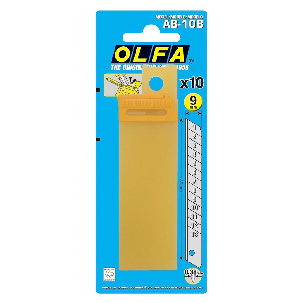 Olfa® 9mm Silver Snap Blade for Precision Knives (Pack of 10)