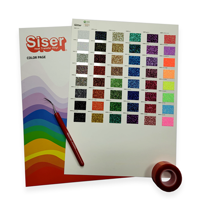 Siser Glitter Colour Guide