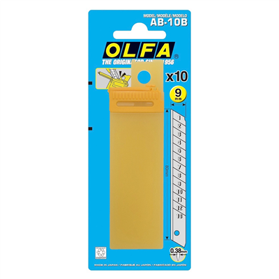 Olfa® 9mm Silver Snap Blade for Precision Knives (Pack of 10)