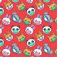 300-EasyPattern Happy Animals Red 300mm x 1 Metre